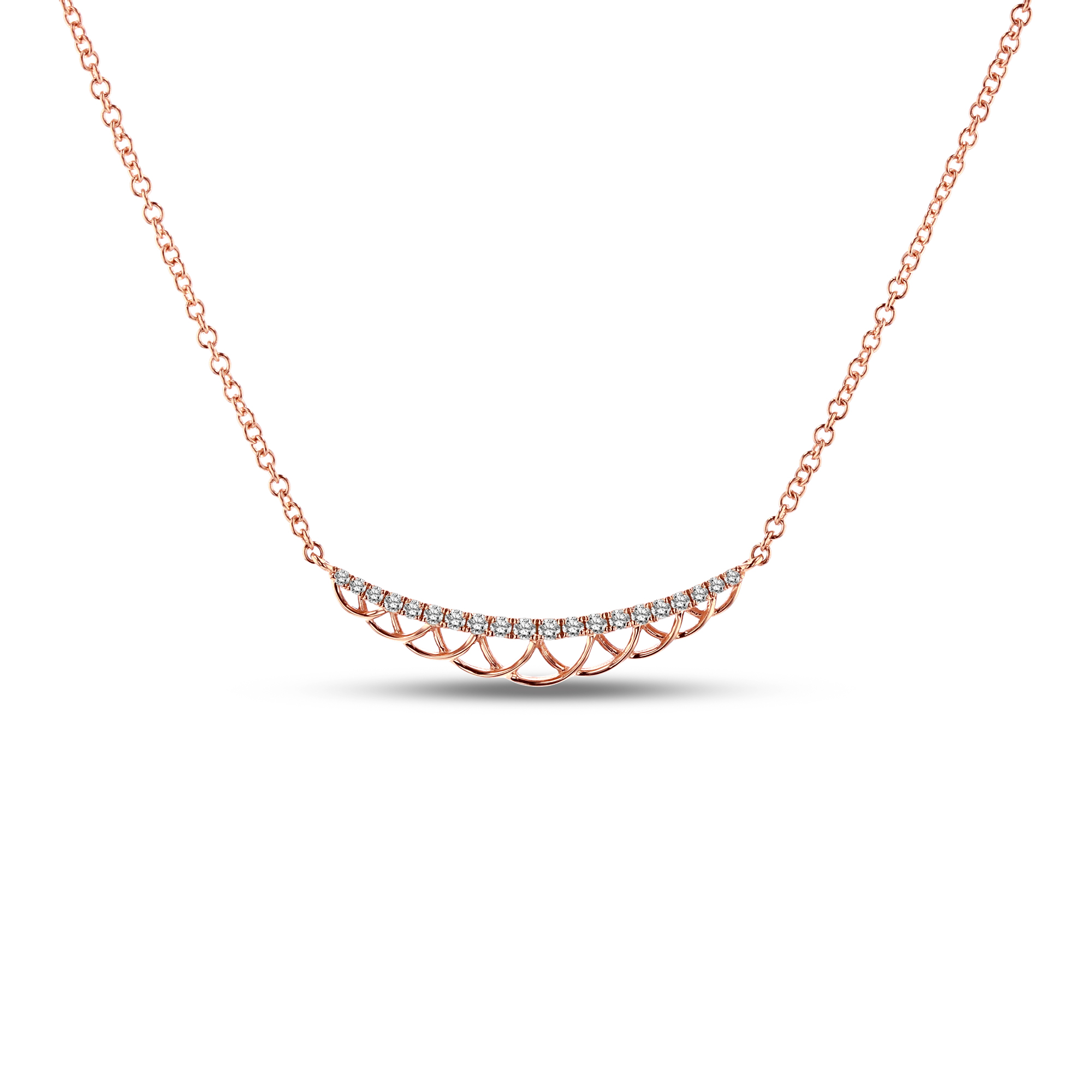 0.13ctw Diamond Fashion Necklace in 14k Rose Gold