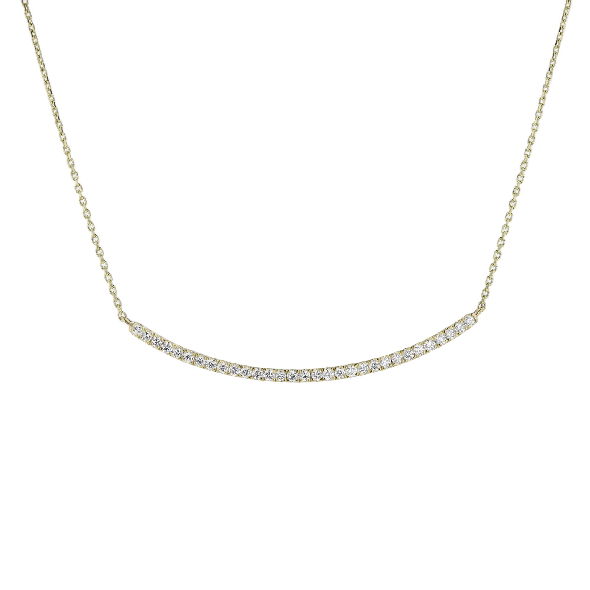 View 0.23ctw Diamond Bar Necklace in 14k Yellow Gold