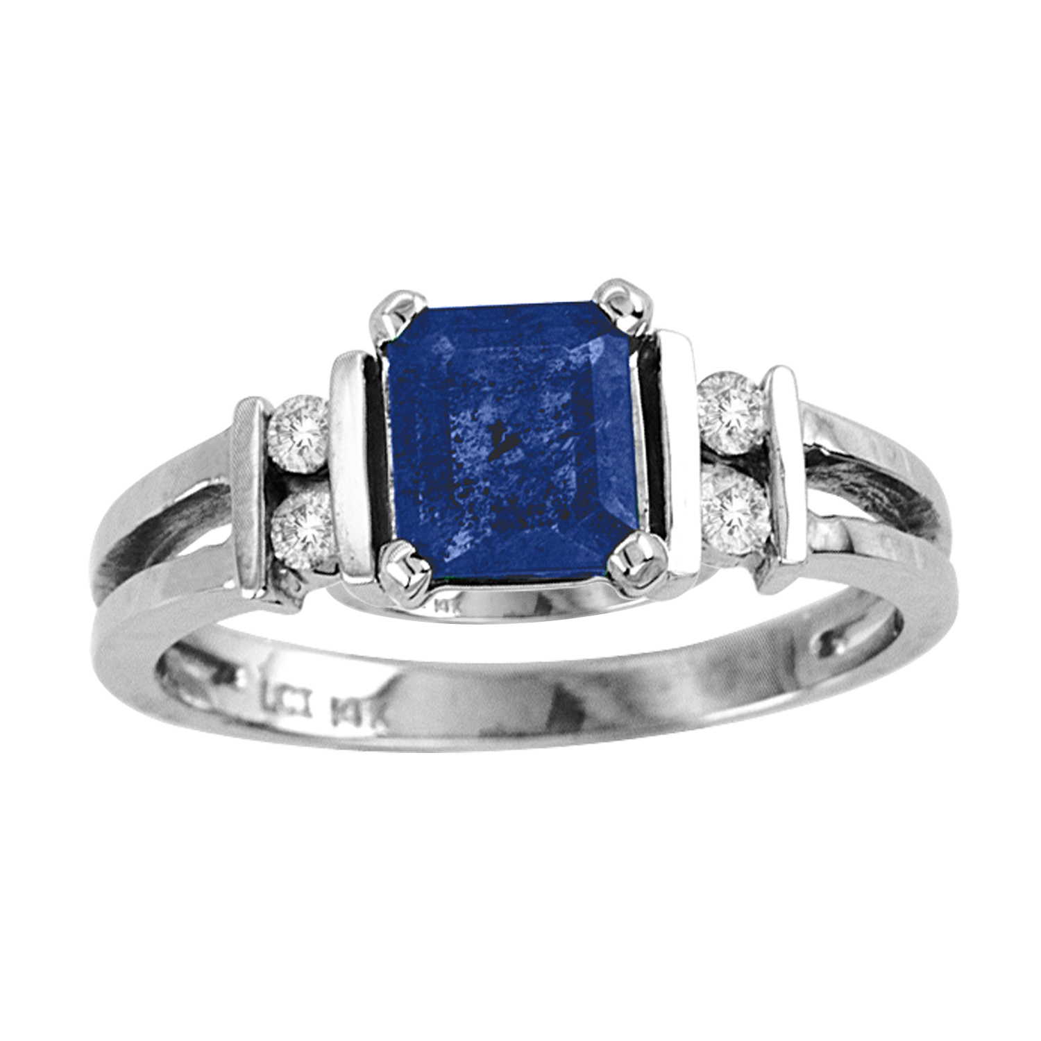 0.85cttw Diamond and Sapphire Ring set in 14k Gold