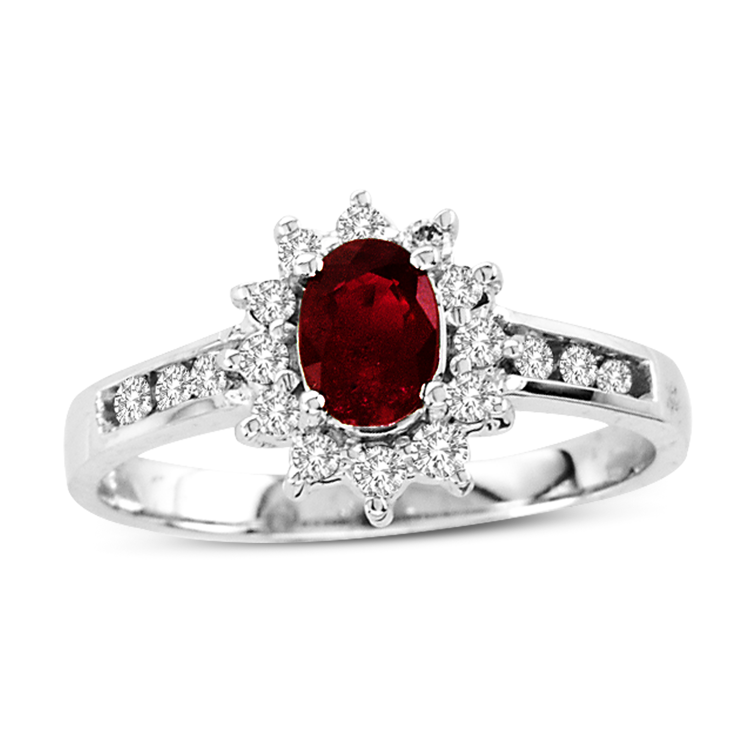 0.85cttw Natural Heated Ruby and Diamond Fashion Ring set in 14k Gold