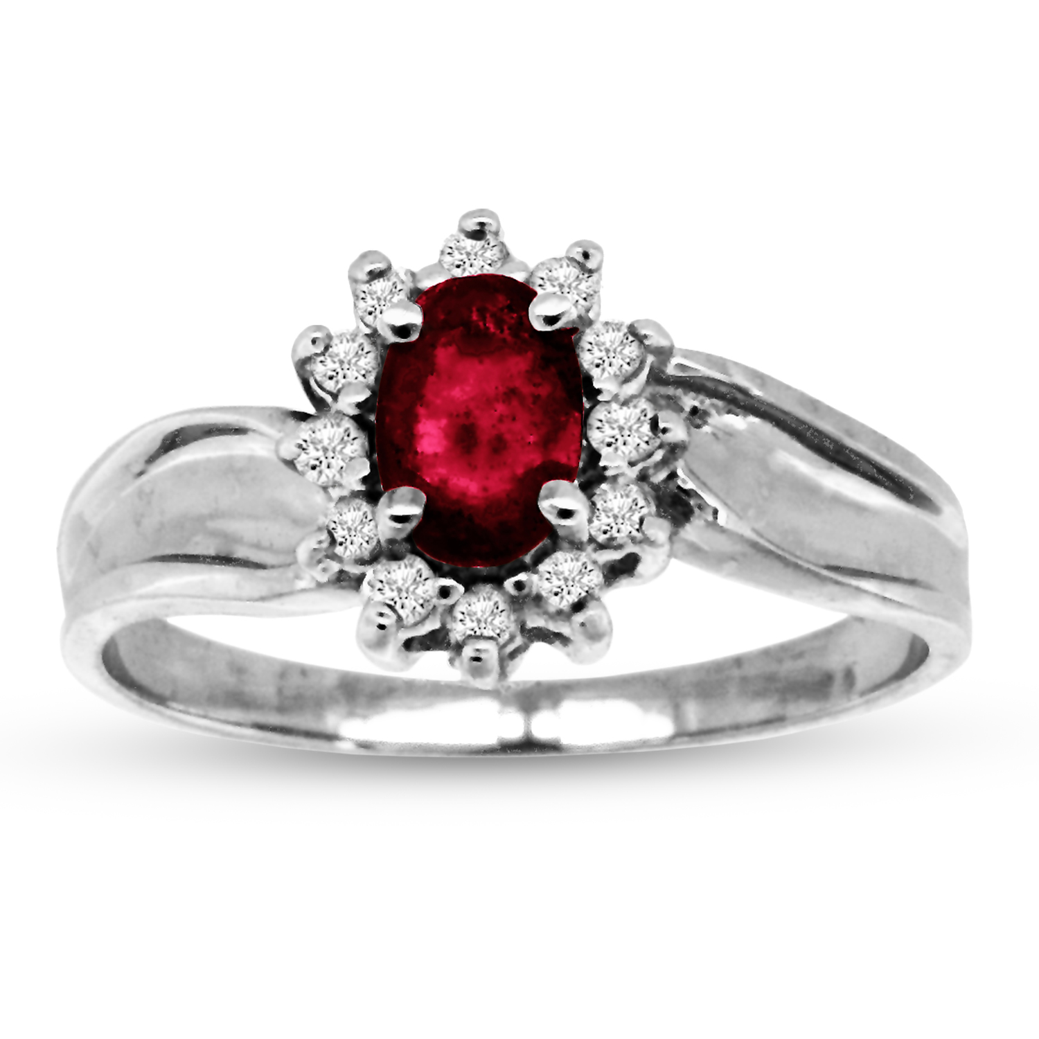 0.67cttw Natural Heated Ruby and Diamond Fashioon Ring set in 14k Gold