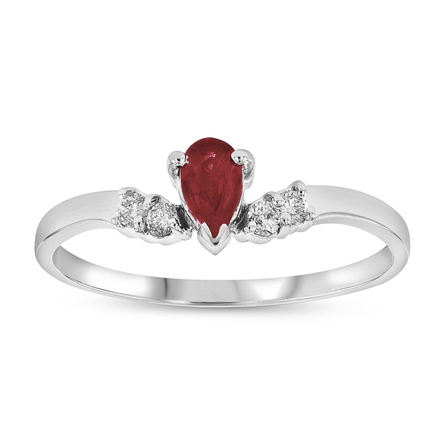 0.33ctw Diamond and Ruby  Ring in 14k Gold