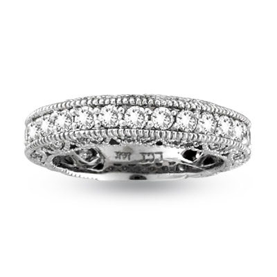View 1.33ct tw of Round Diamonds 14k Gold Wedding Ring or Anniversary Band 