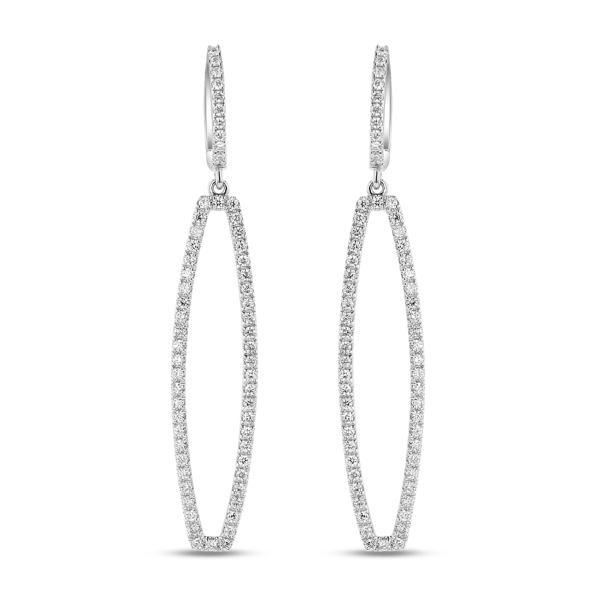 View 0.81ctw Diamond Fashion Earrings in 18k White Gold