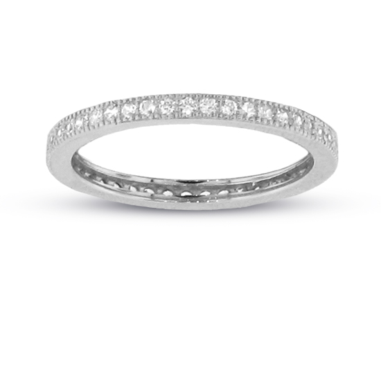 Sterling Silver CZ Eternity Ring (sizes 5, 6, 7 and 8.5 only)