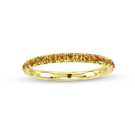 View 0.62cttw Citrin Wedding Band in 14k Yellow Gold