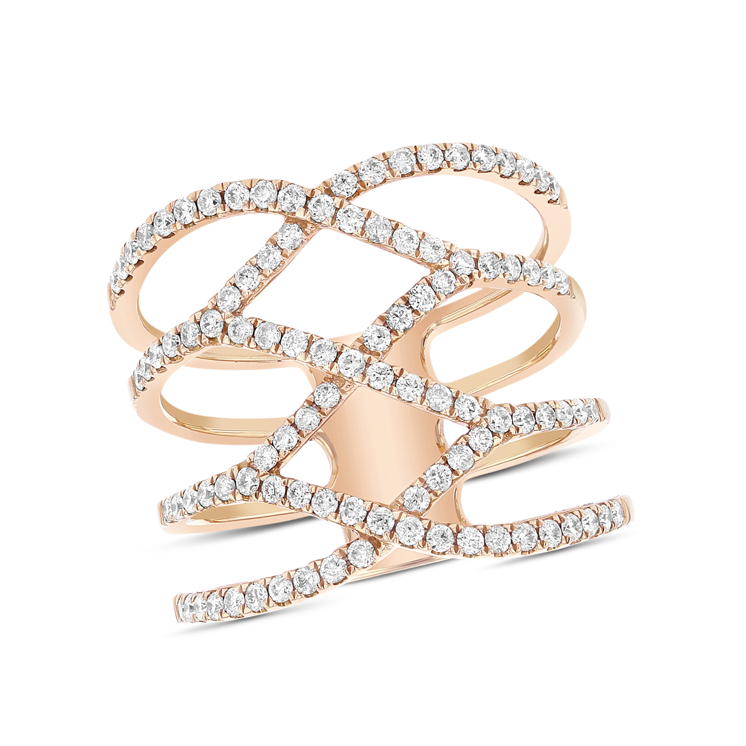 View 0.69ctw Diamond Fashion Ring in 18k Rose Gold