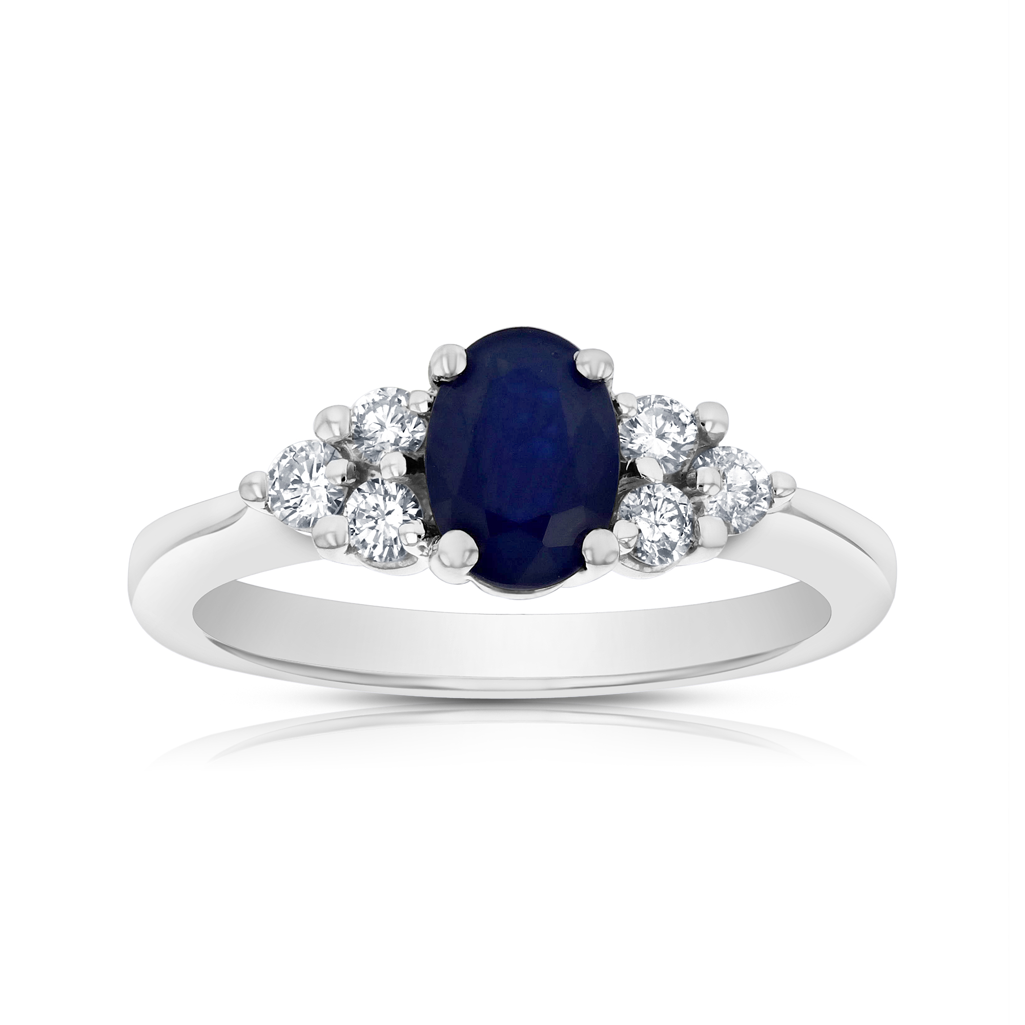 View 0.30ctw Diamond and Sapphire Ring in 14k Gold