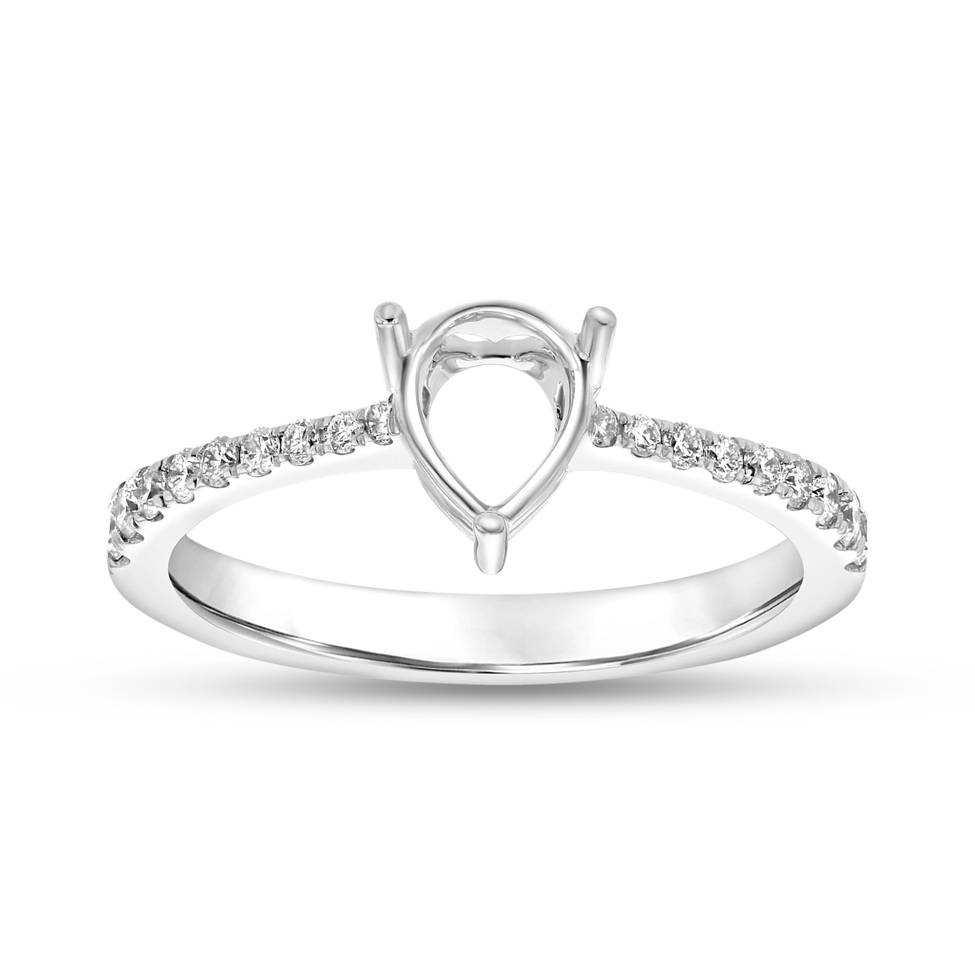 View 0.23ctw Diamond Semi Mount Engagement Ring in 14k White Gold